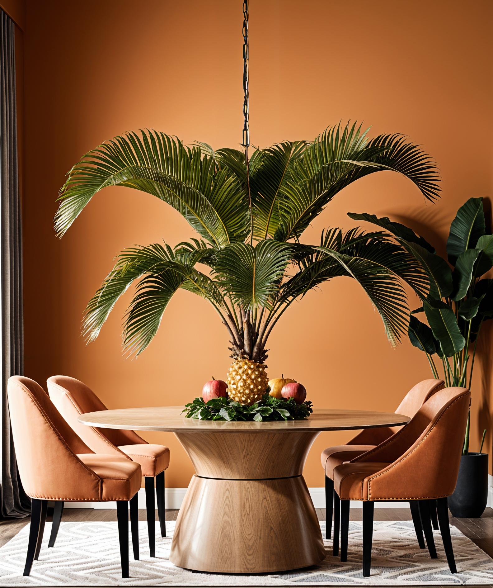 Cycas revoluta plant in a rustic indoor setting with clear lighting and neutral colors.