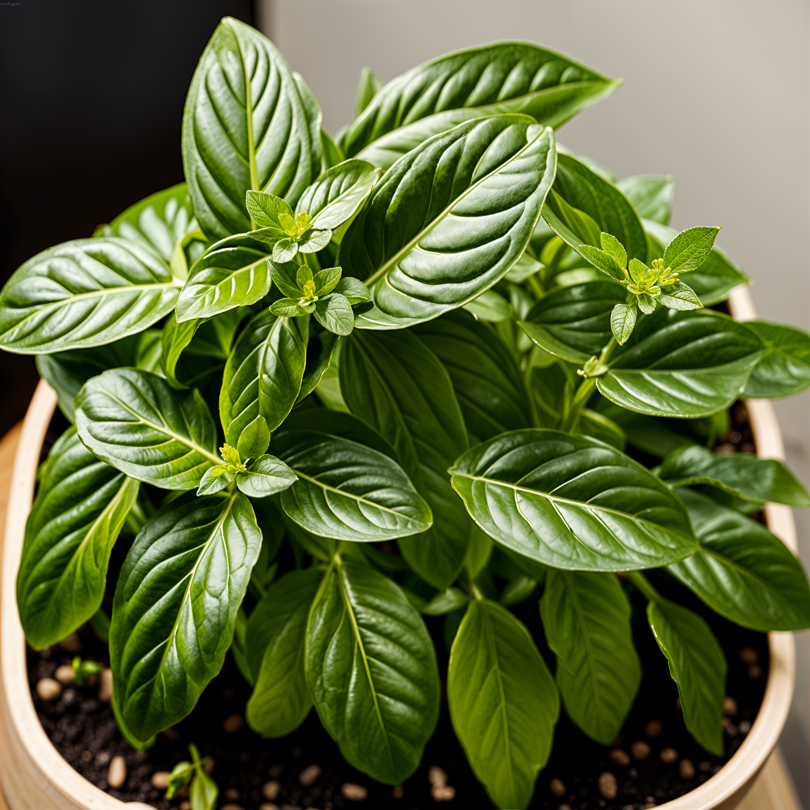 Ocimum basilicum plant card photo